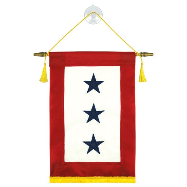 Blue Star Indoor Service Banner 12"x18" 3-Stars